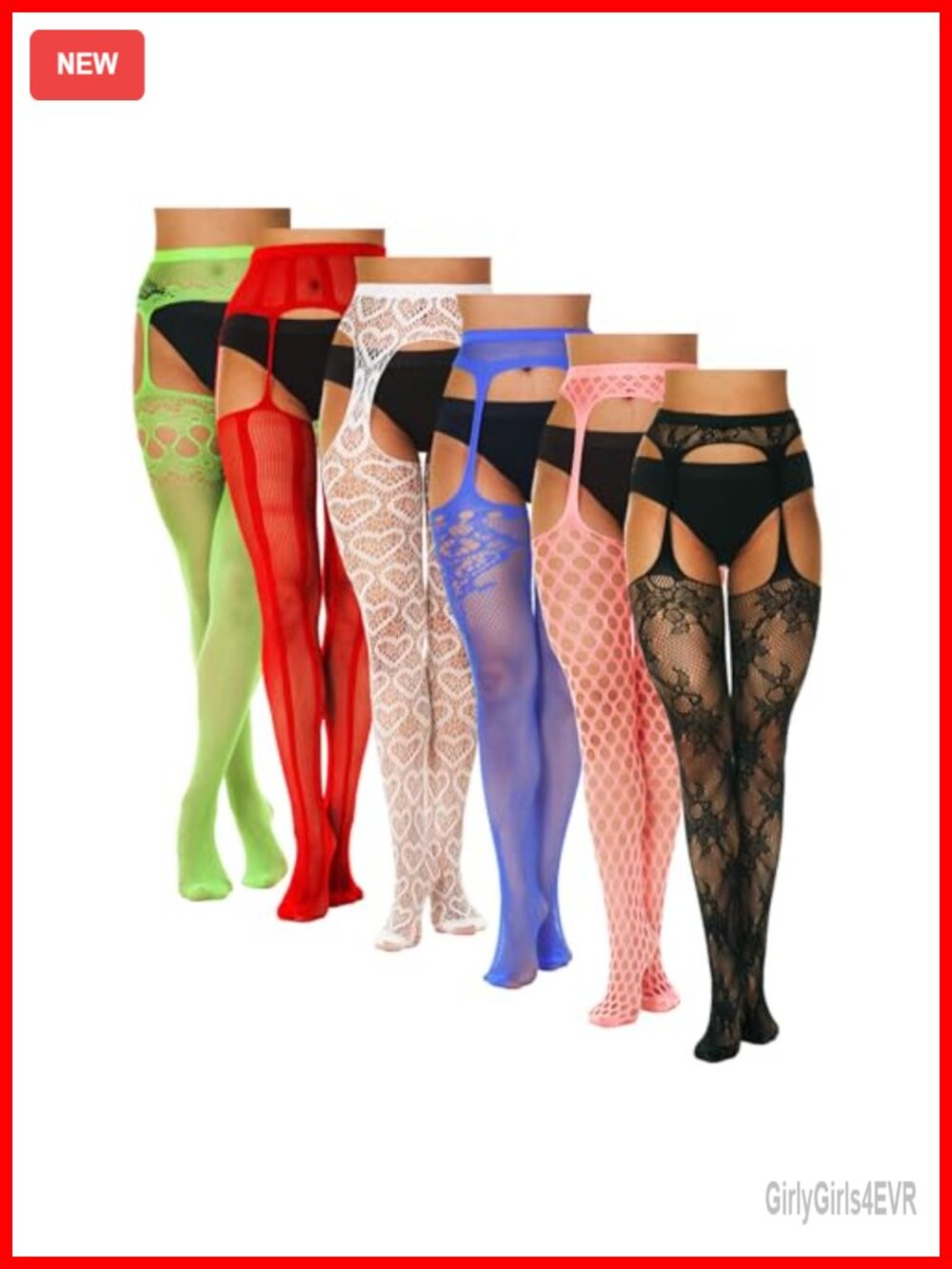 Fishnet Thigh High Stockings Nylon Spandex Garter Belt Lace Tights